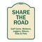 Signmission Designer Series Sign-Share The Road, Tan & Green Heavy-Gauge Aluminum, 24" x 18", TG-1824-9892 A-DES-TG-1824-9892 - alternate 1